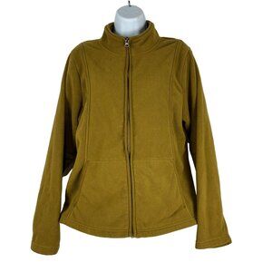 Merona Womens Olive Full-Zip Fleece Jacket Size Large